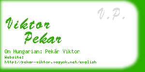 viktor pekar business card